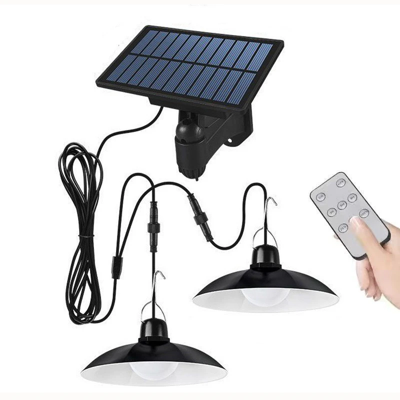 太阳能灯led吊灯家用室内户外庭院户外防水超亮天黑自动亮 照明灯