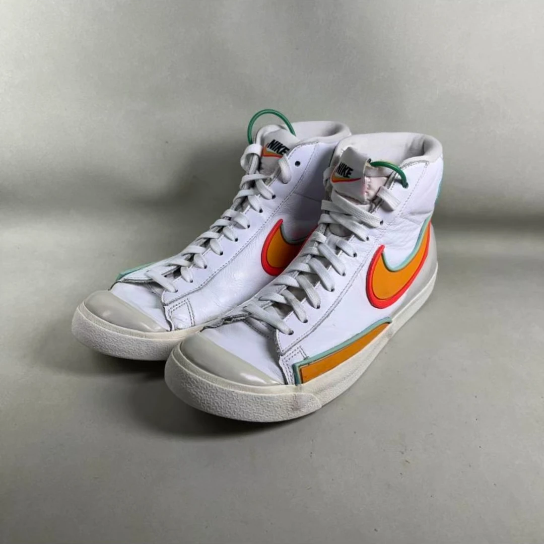 FF 41 码 二手 Nike Blazer '77 白黄蓝 DA7233-100（A093）