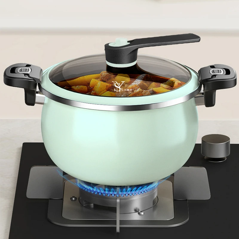 YouShanShi/优膳师珐琅微压料理锅大容量汤锅低压锅全灶通用