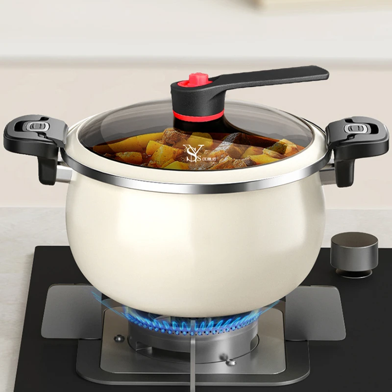 YouShanShi/优膳师珐琅微压料理汤锅低压大容量汤锅炖肉煲汤家用