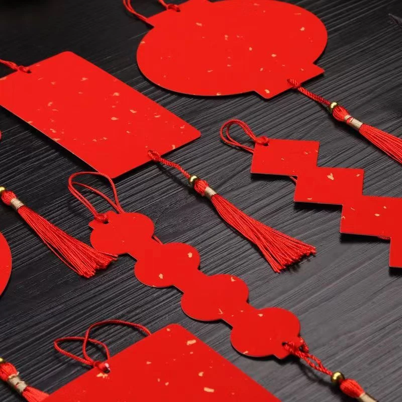 洒金福卡万年红宣纸挂件春节加厚迷你小福卡婚庆喜庆福字挂饰工艺