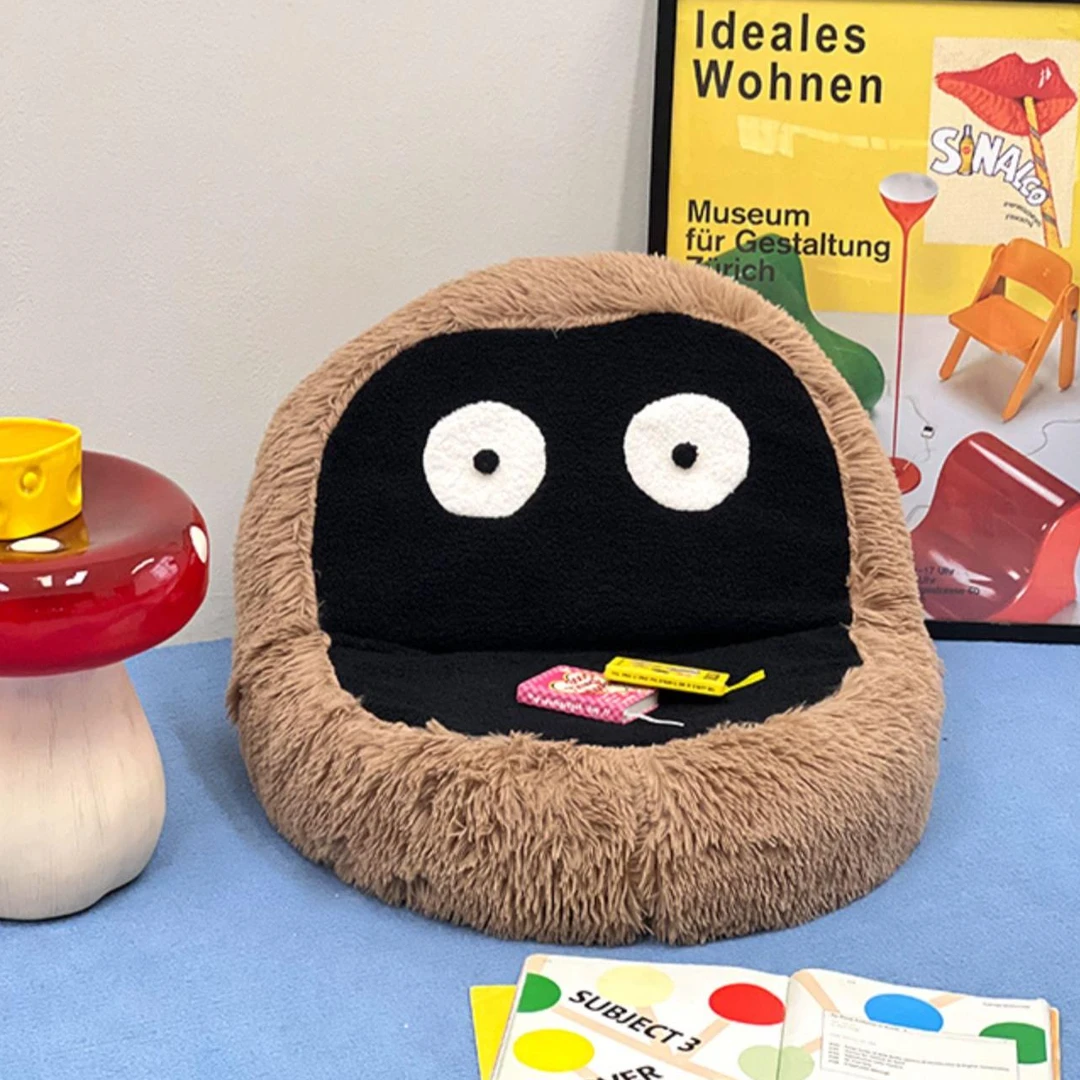 可爱搞怪煤球创意简约客厅懒人沙发网红家用休闲座椅软包靠背坐垫