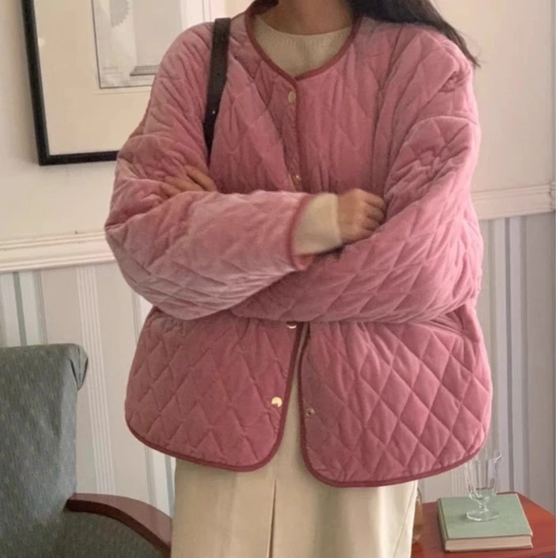 AW231095  天鹅绒拼摇粒绒内胆棉服