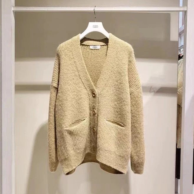 AW231230  长款圈圈羊毛针织开衫