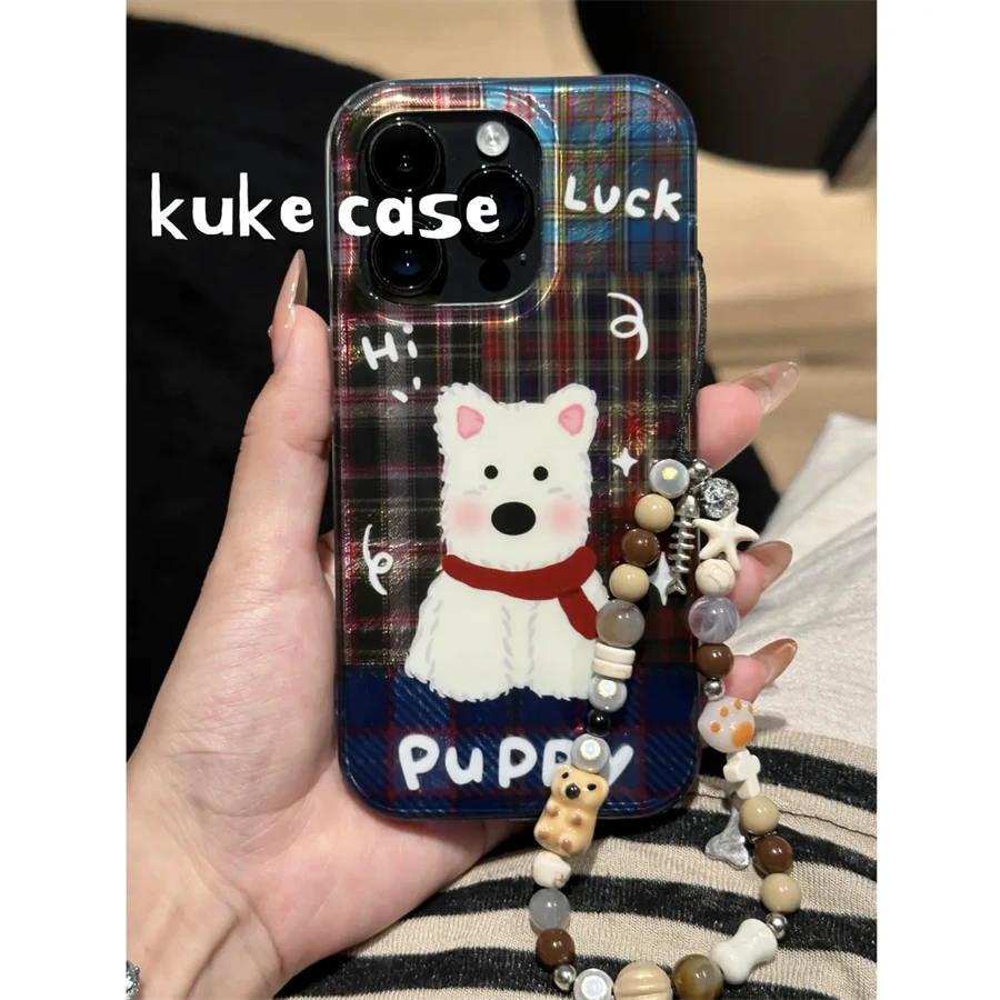 复古格纹西高地适用苹果iPhone16华为荣耀OPPOVIVO小米红米手机壳