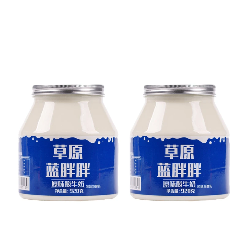 草原蓝胖胖含糖酸奶