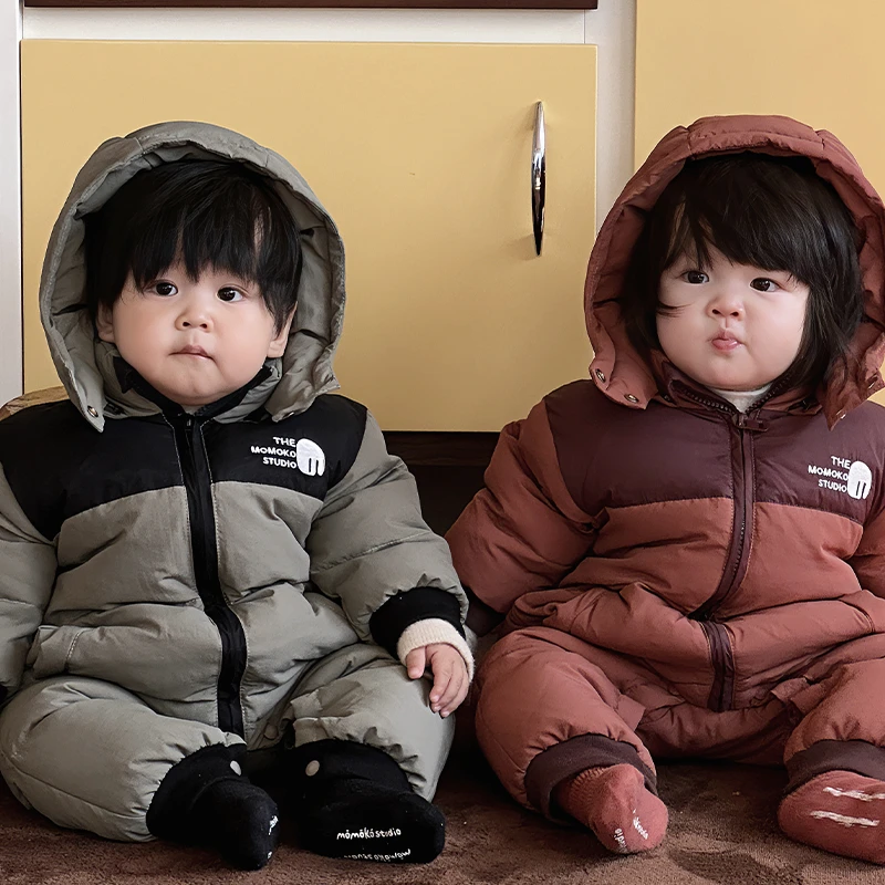 24婴幼儿山系拼色连体羽绒服wz63013