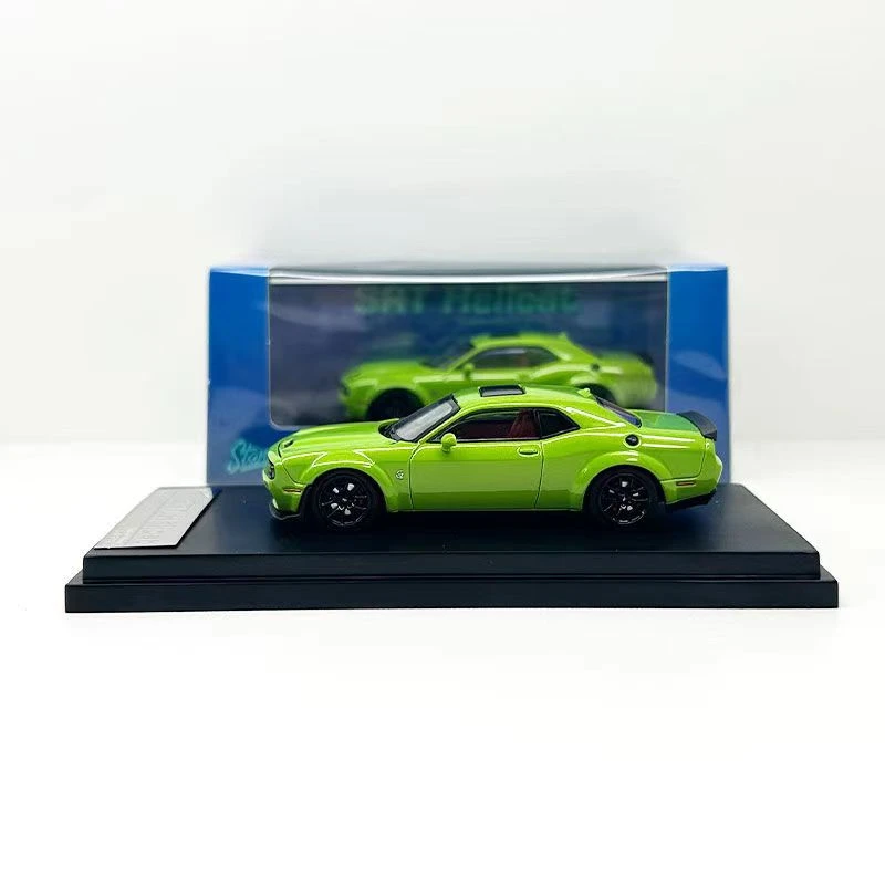 SH车模1:64 道奇 挑战者SRT Hellcat 地狱猫开盖合金汽车模型绿色