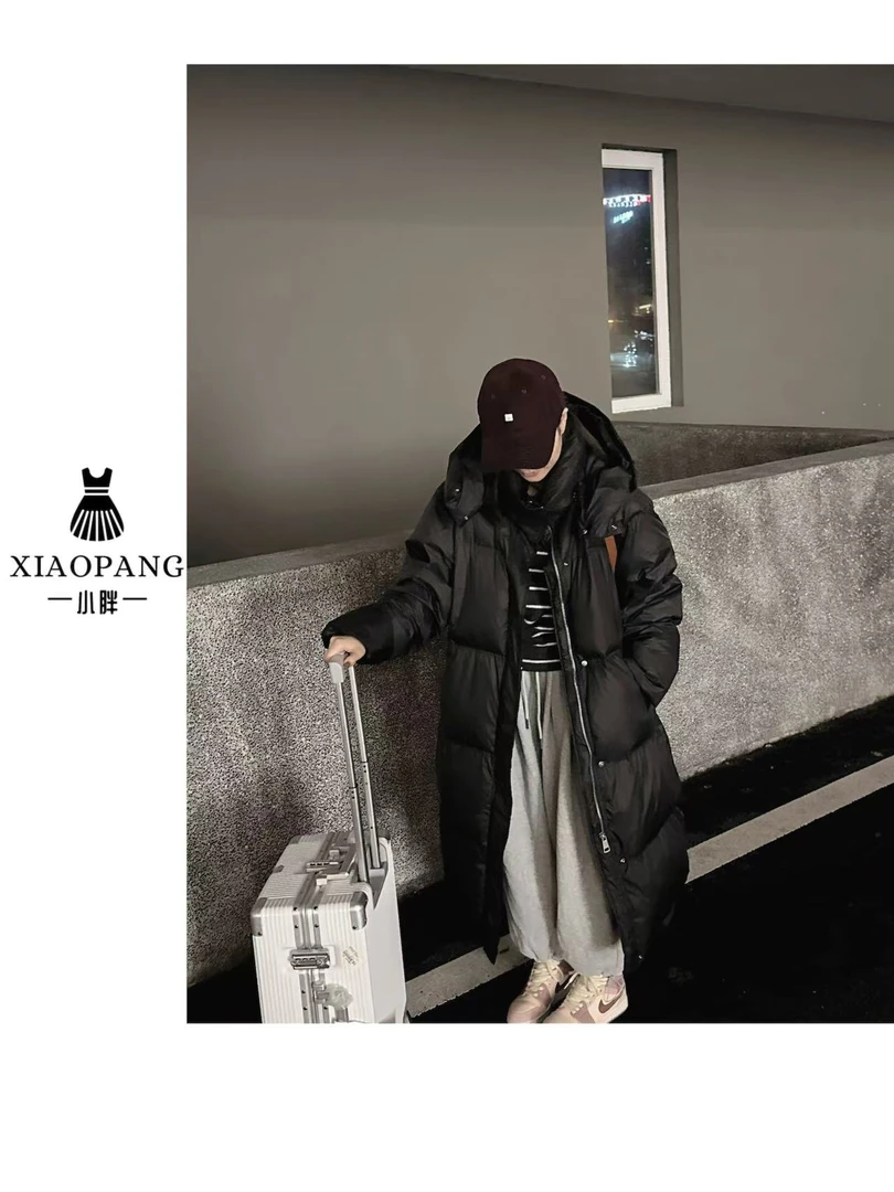 【小胖家】【福福款只出不进】5835冬季加厚中长款连帽羽绒服