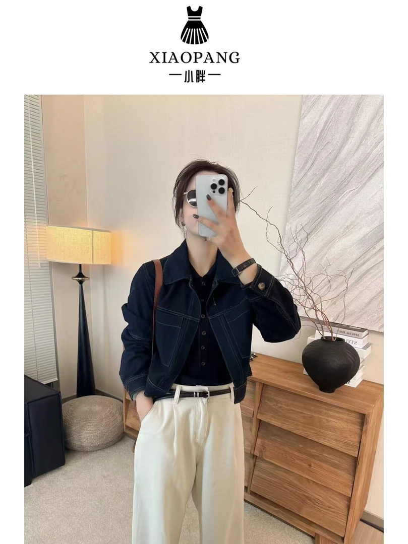 【小胖家】831早秋复古休闲牛仔外套