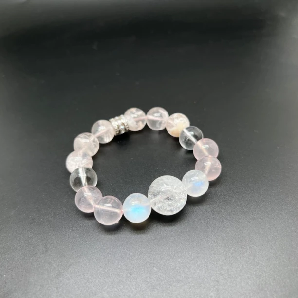 非金属莫桑石手链 启光原创】绽放内在之爱光疗愈心轮唤醒深层的爱