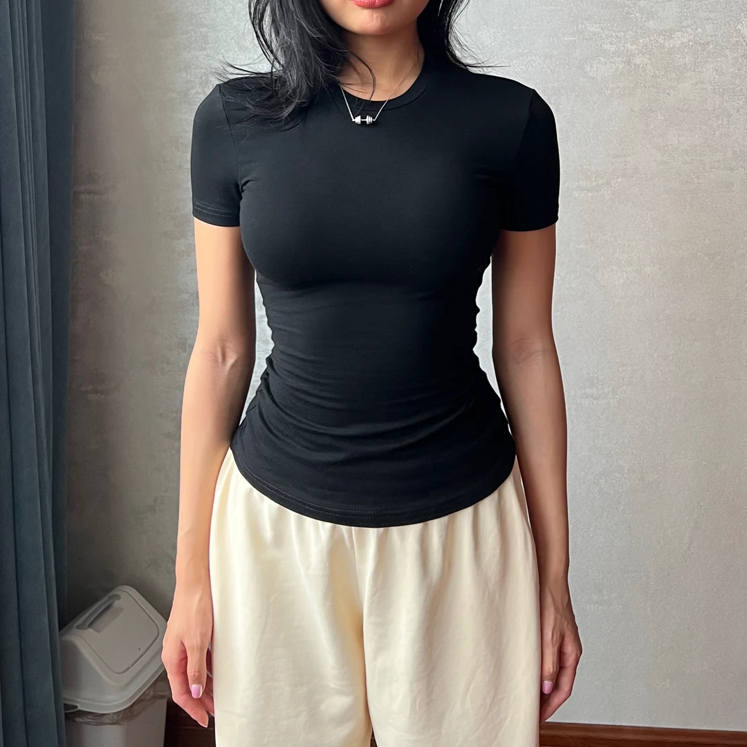 【Wear Kemei】纯色辣妹修身显瘦打底T恤kk-C3S176