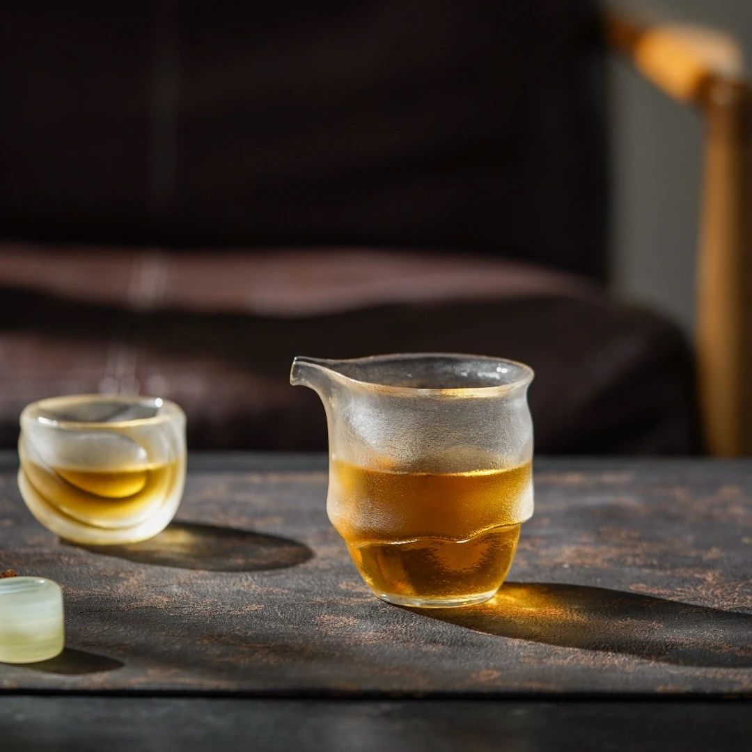 （神工妙造）缘石台熔炼水晶公道杯创意耐热公杯高档分茶器/集合