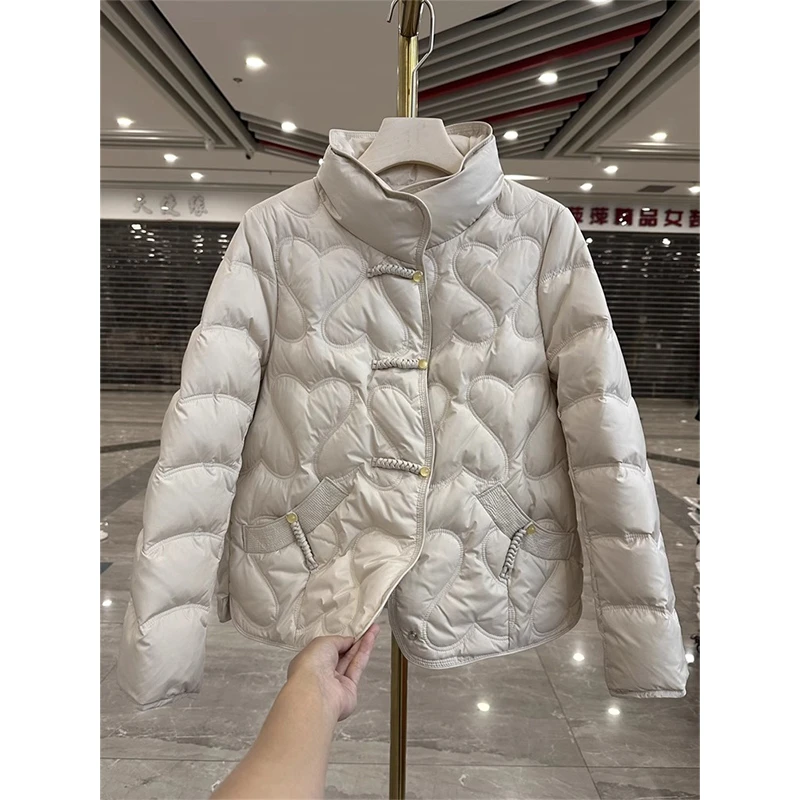 高贵妈妈装立领短款羽绒服冬季新款洋气高贵小个子外套中老年上衣