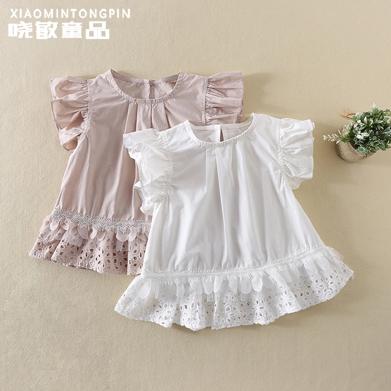 花边荷叶边衬衫3C2178