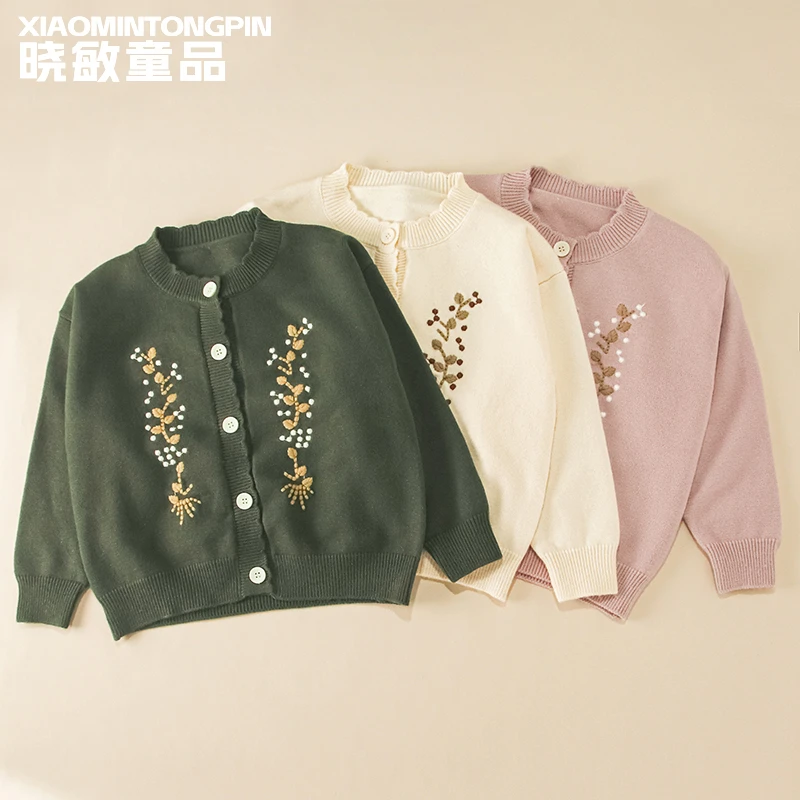 绣花花边领毛衣3C3066