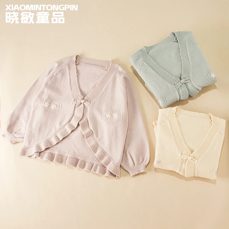 花朵爱心花边毛衣3C3079