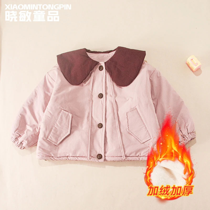 娃娃领加厚外套3C3343