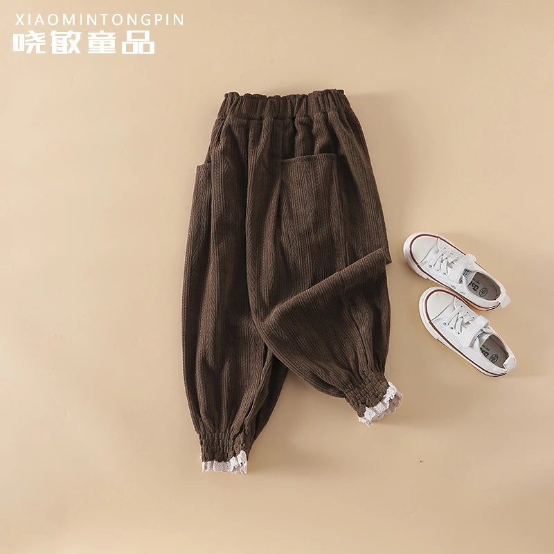 11麦穗纹两色长裤3C1045