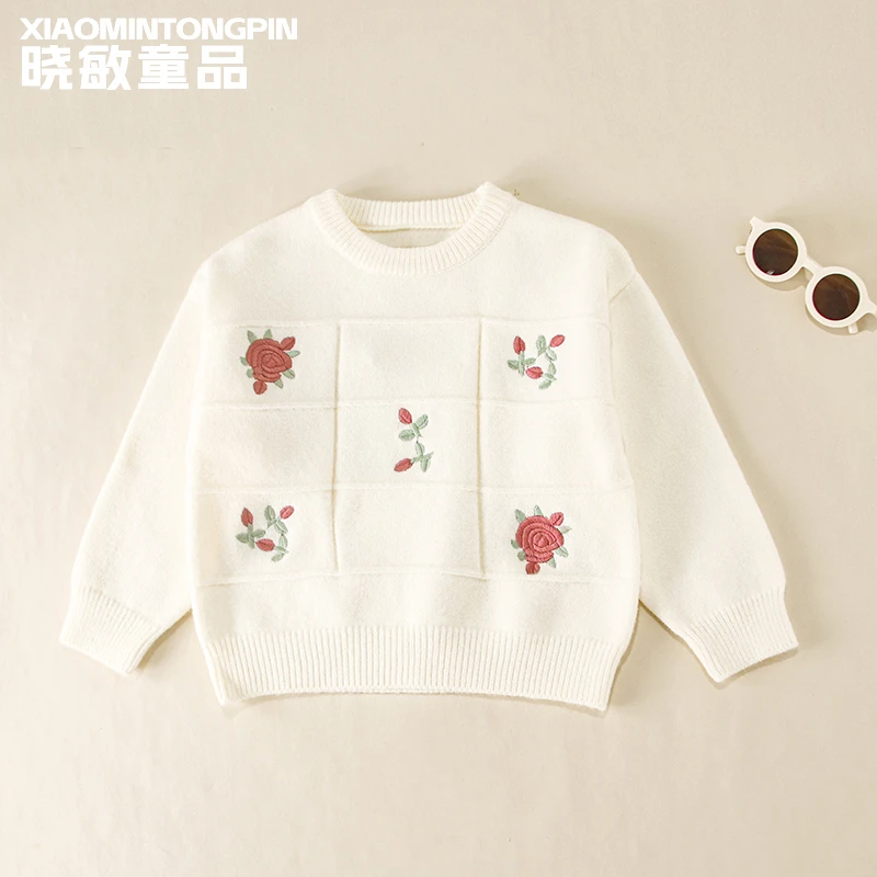 玫瑰绣花毛衣3C3189