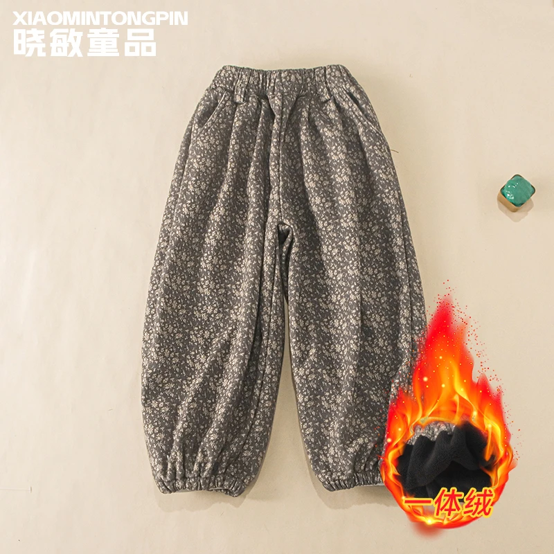 碎花束脚休闲裤3C3515