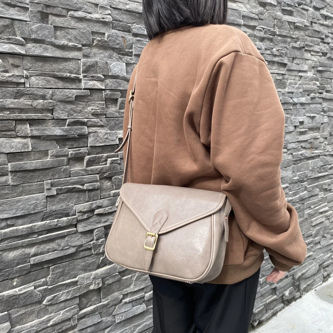 [包尚]纯皮植鞣皮牛皮包包G-23558时尚休闲百搭复古女士真皮简约