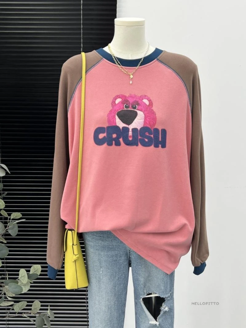 秋季保暖德绒300斤胖妹妹打底衫女百搭草莓熊撞色遮屁股T恤上衣女