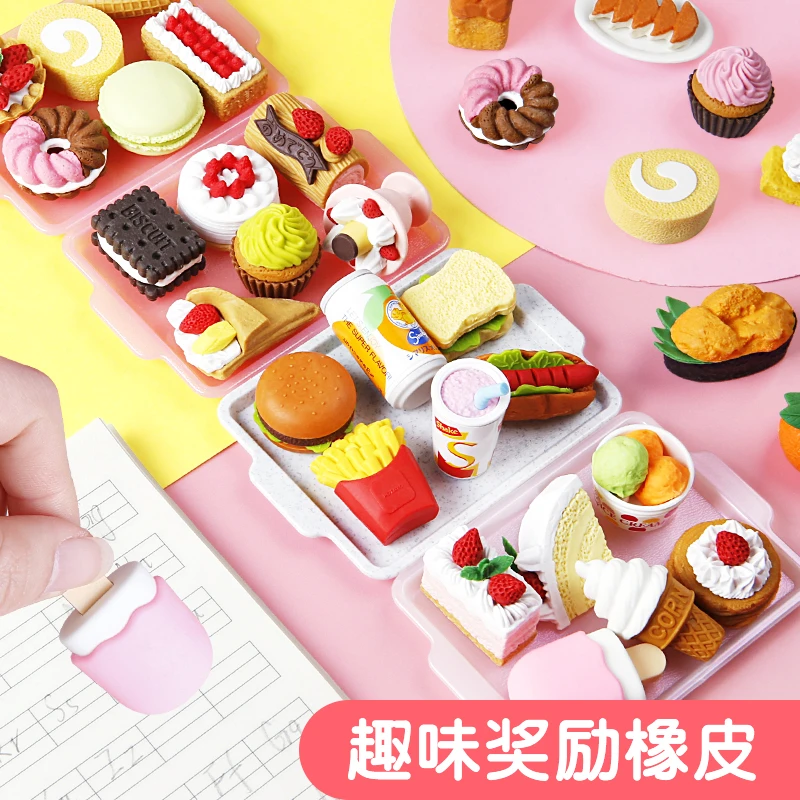 IWAKO日本进口可爱玩具橡皮擦创意卡通造型冰淇淋 趣味水果橡皮