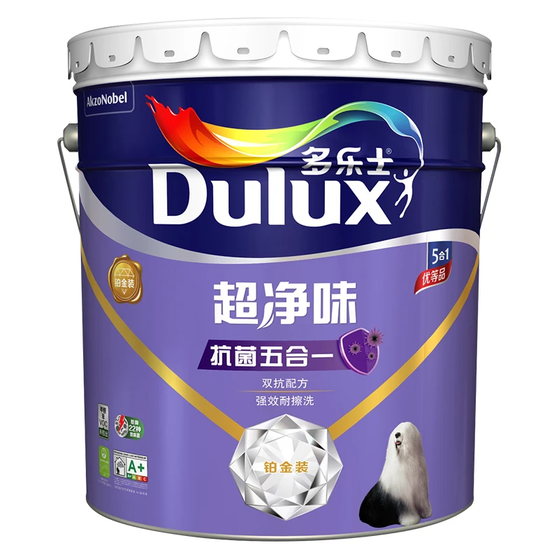 多乐士(Dulux)超净味抗菌五合一墙面漆乳胶漆内墙漆