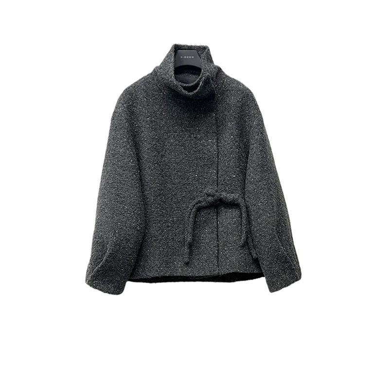 S·DEER圣迪奥品牌设计师轻奢通勤气质百搭简约时尚外套S234Z2222