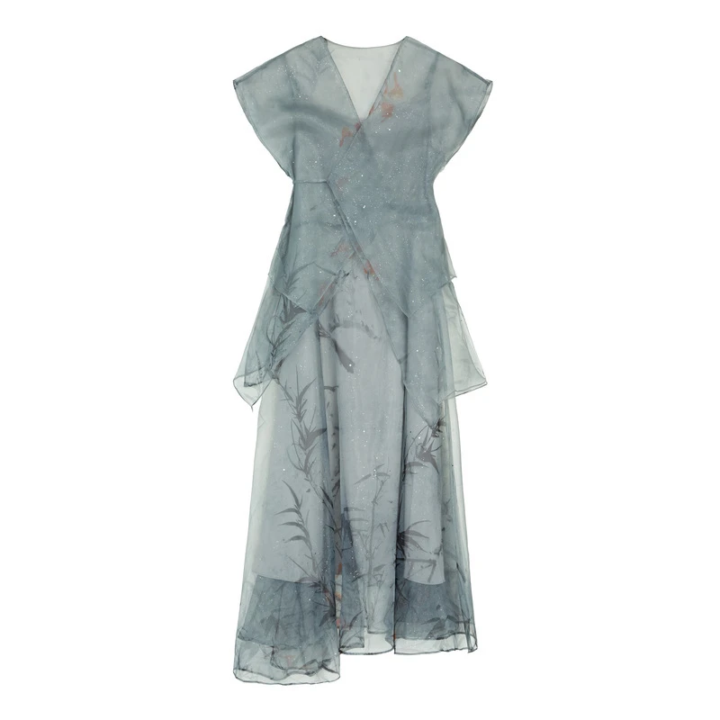 圣迪奥高贵精致时尚轻奢高端夏季法式仙女聚会连衣裙装S232Z12Y9