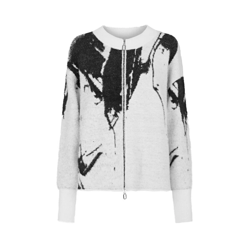 圣迪奥女装设计感时尚秋冬季休闲百搭长袖提花针织衫S234Z3521