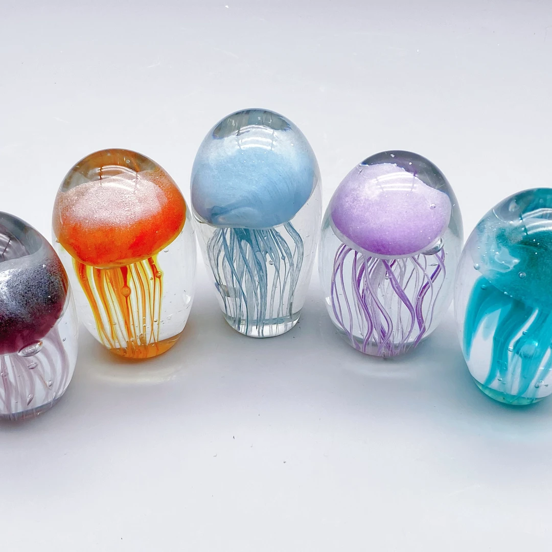 【淄博琉璃】小号夜光水母琉璃摆件颜色备注