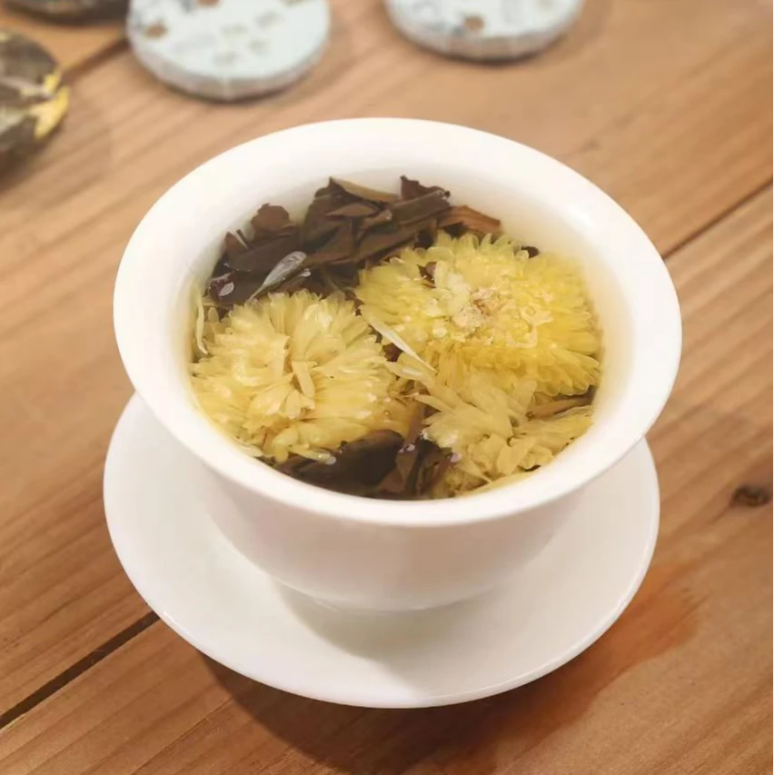 【新粉福利】夏季降温好茶，菊花老白茶，金丝皇菊+2017年福鼎寿眉