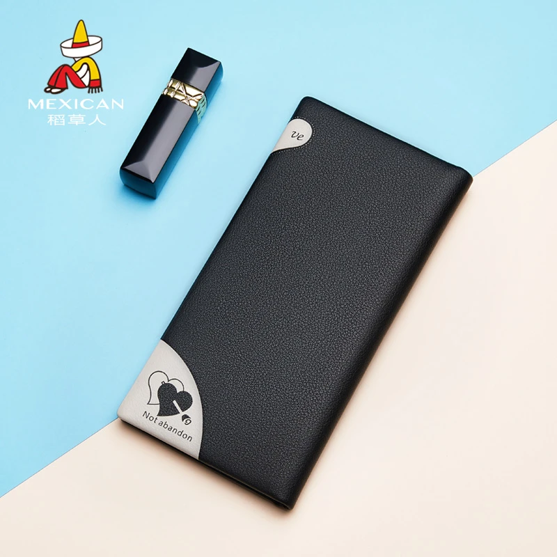 稻草人钱包女2025新款女士长款钱包时尚真皮女款钱包一对情侣大牌