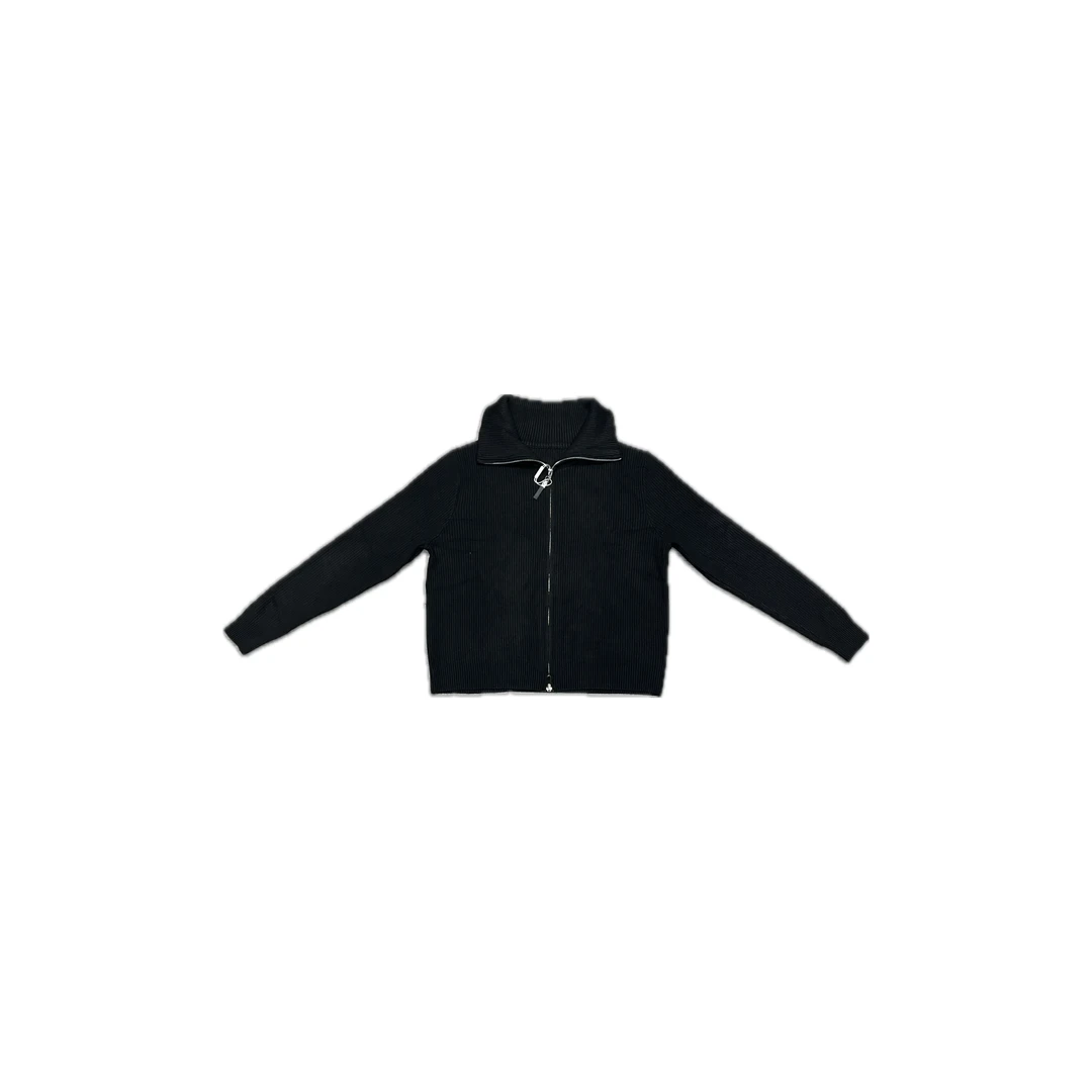 【四姐家】大翻领拉链开衫毛衣