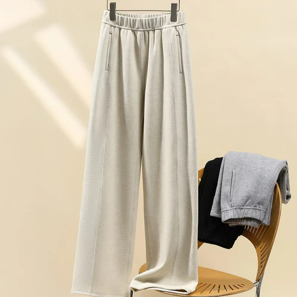 福利款！加厚显瘦修身阔腿裤