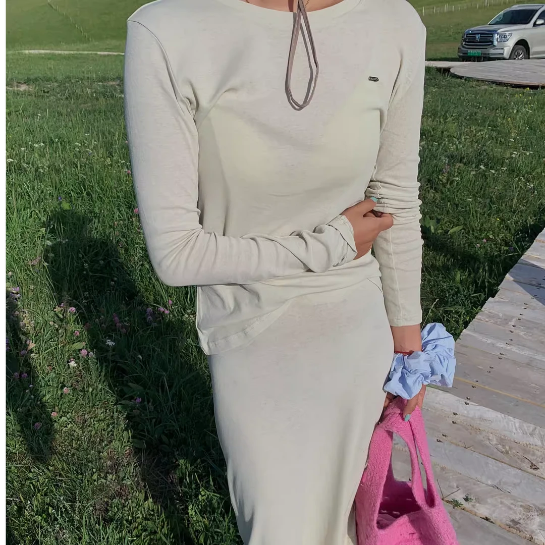 25年暑期福利【NO退NO换】米色弹力半裙