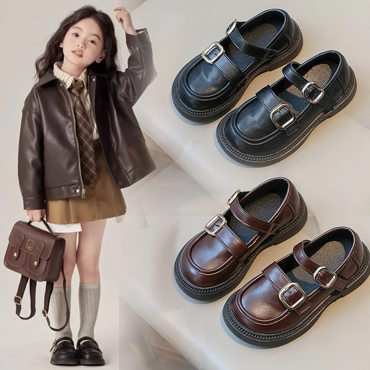 新款春秋女童鞋子女宝宝儿童公主鞋休闲英伦风软底小女孩单鞋