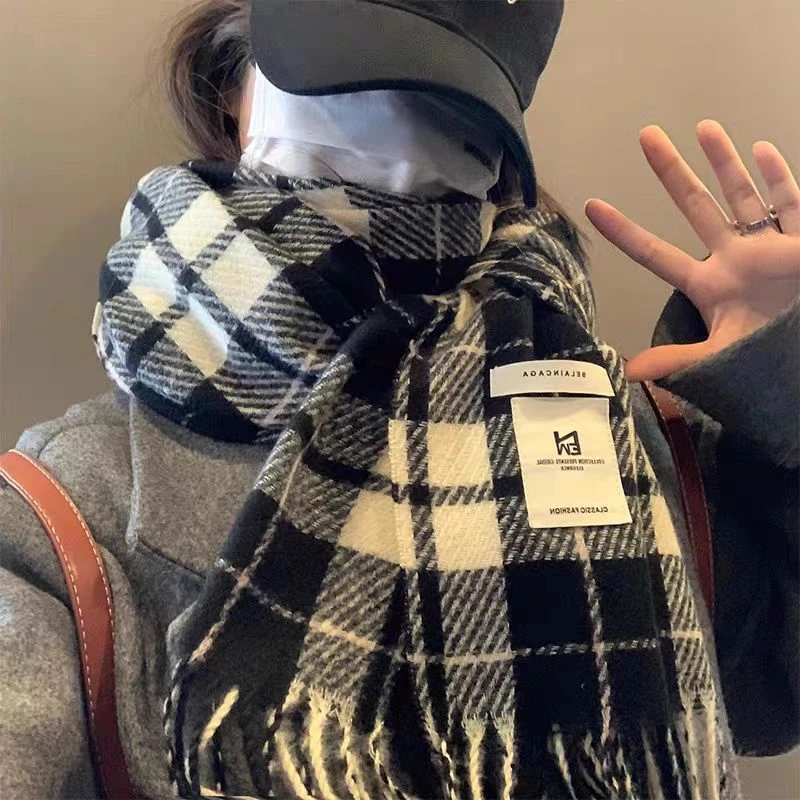 2024冬季新款高能感秋冬保暖季加厚2024新款网红情侣爆款百搭围巾