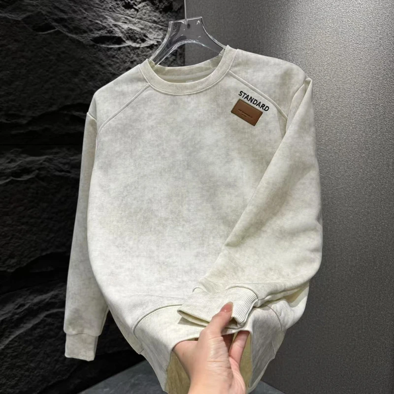 秋冬男士时尚简约保暖扎染帅气百搭潮流卫2769