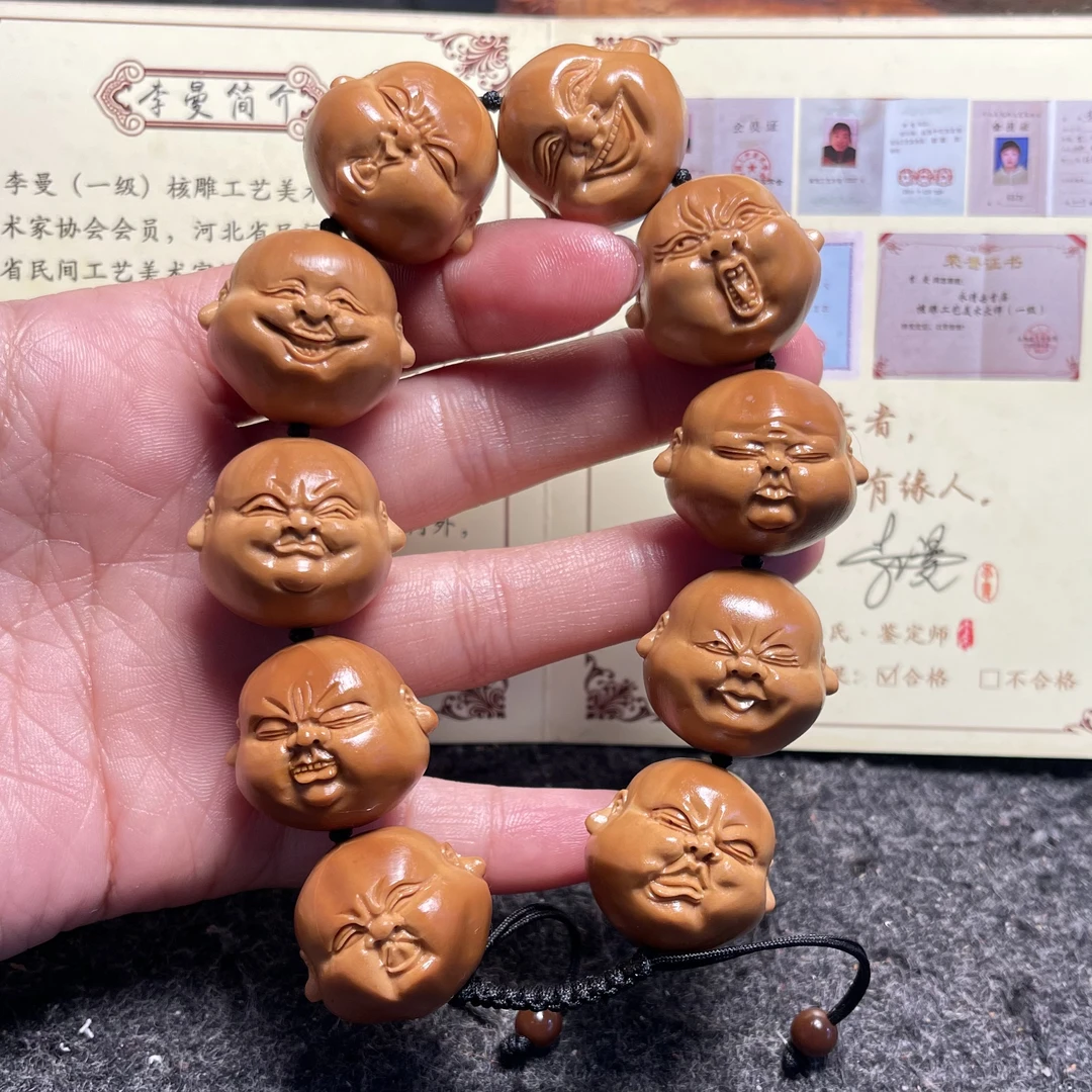 2.4百态橄榄核雕刻文玩手串佛珠念珠手链手工艺品