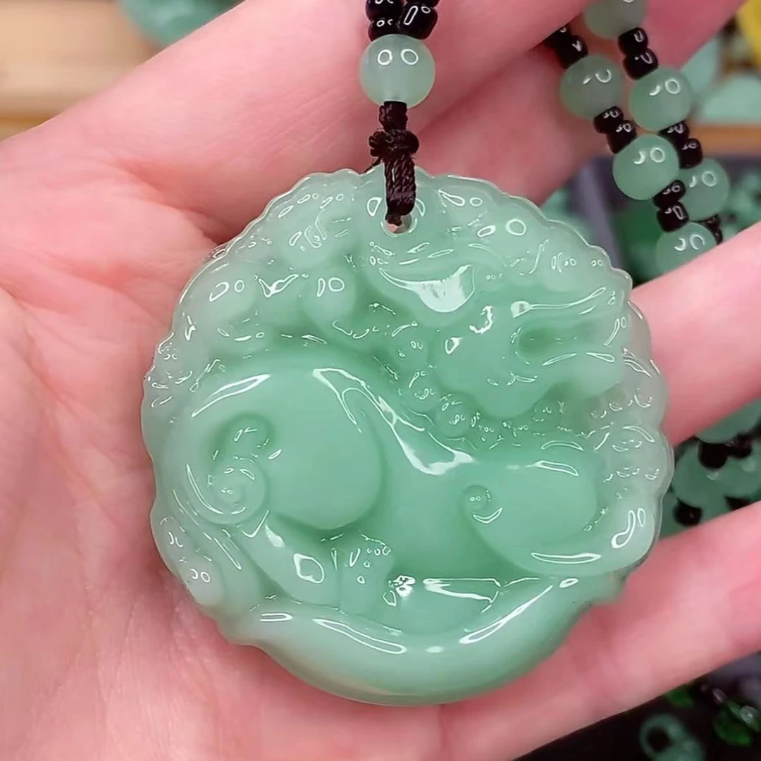 4.浅绿双面貔貅情侣款经典百搭男女同款吊坠