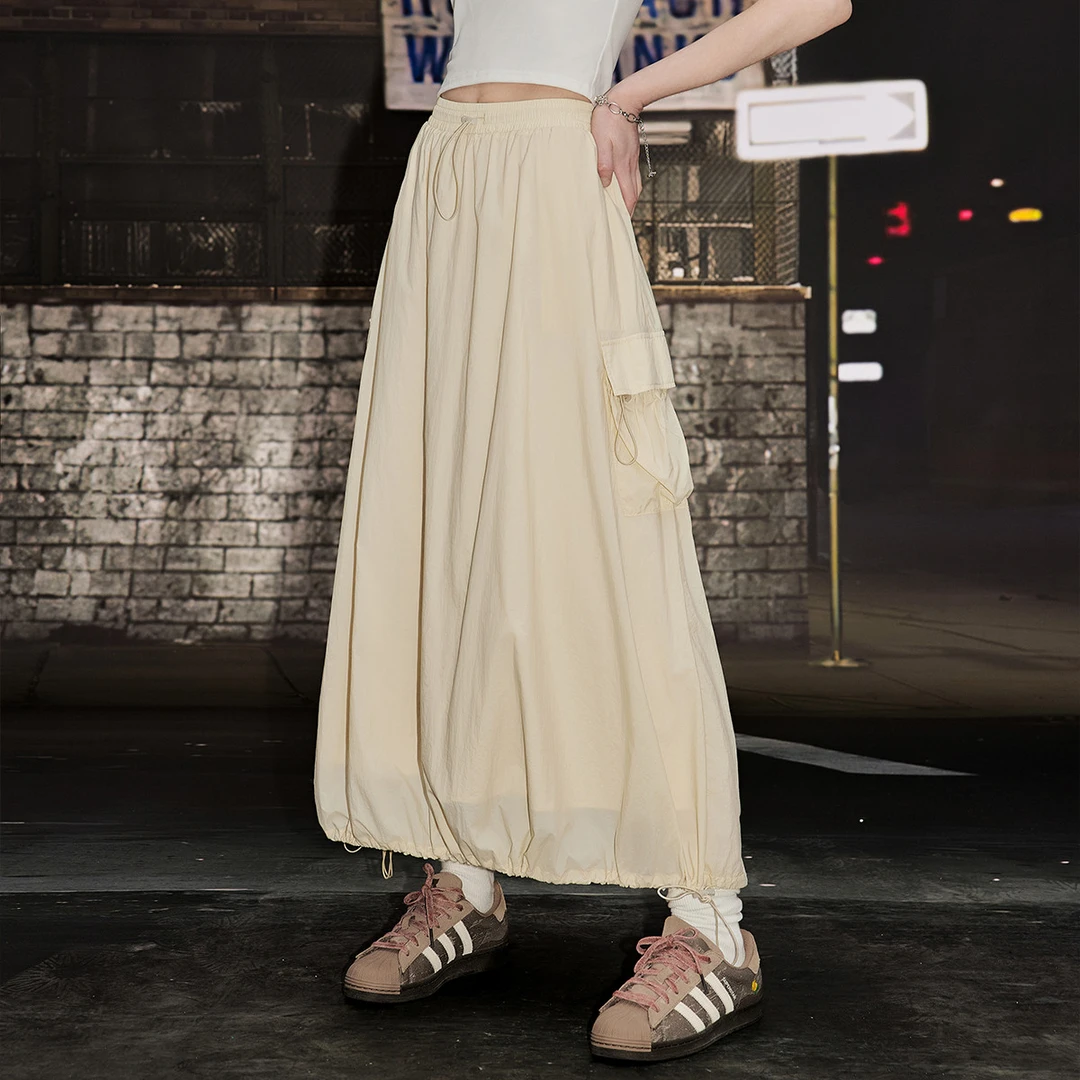 unifree半身裙24年夏款运动休闲简约轻薄透气酷感工装显瘦半身裙