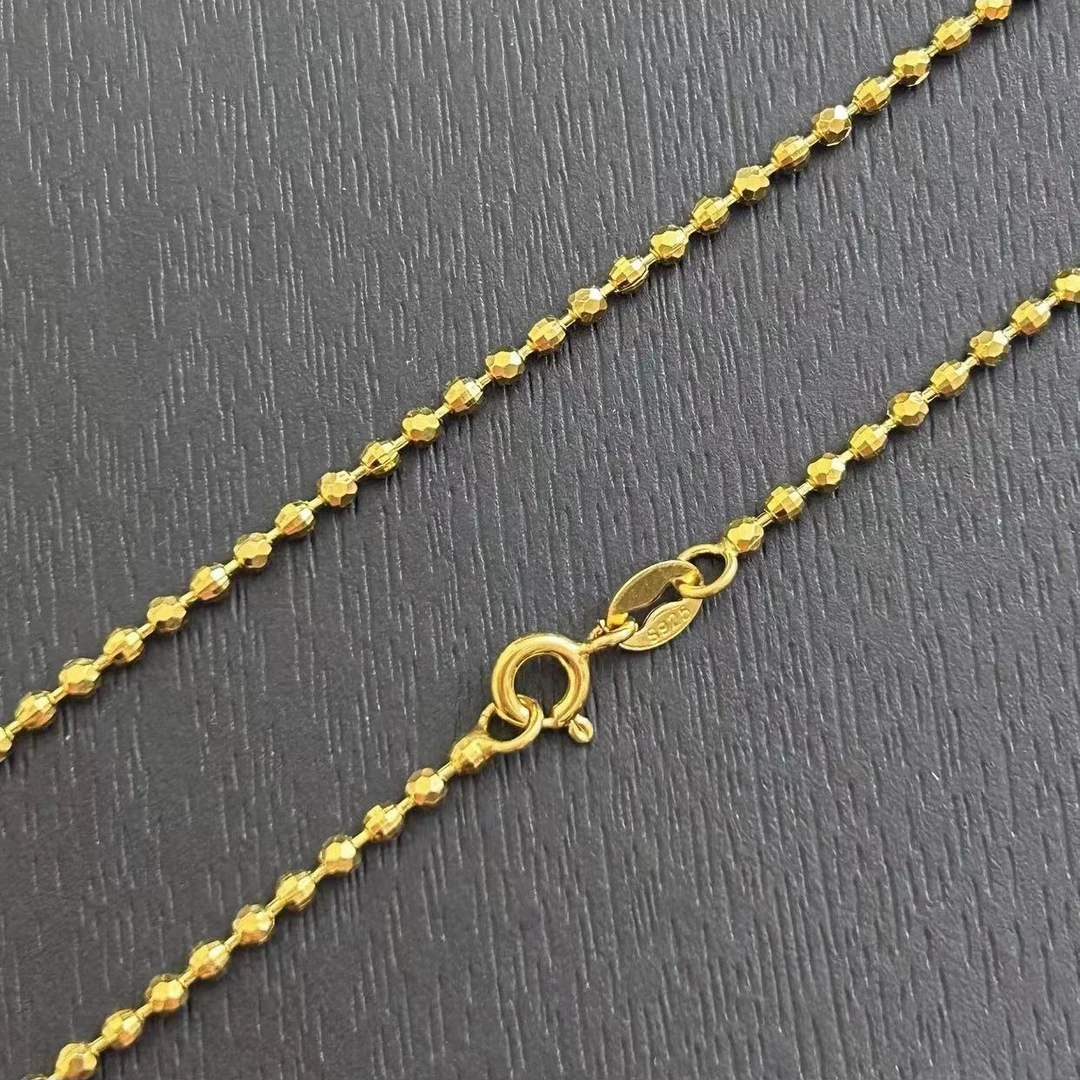 链子925银 【一潇专享】925银镭射珠间蹦迪链 YXL061