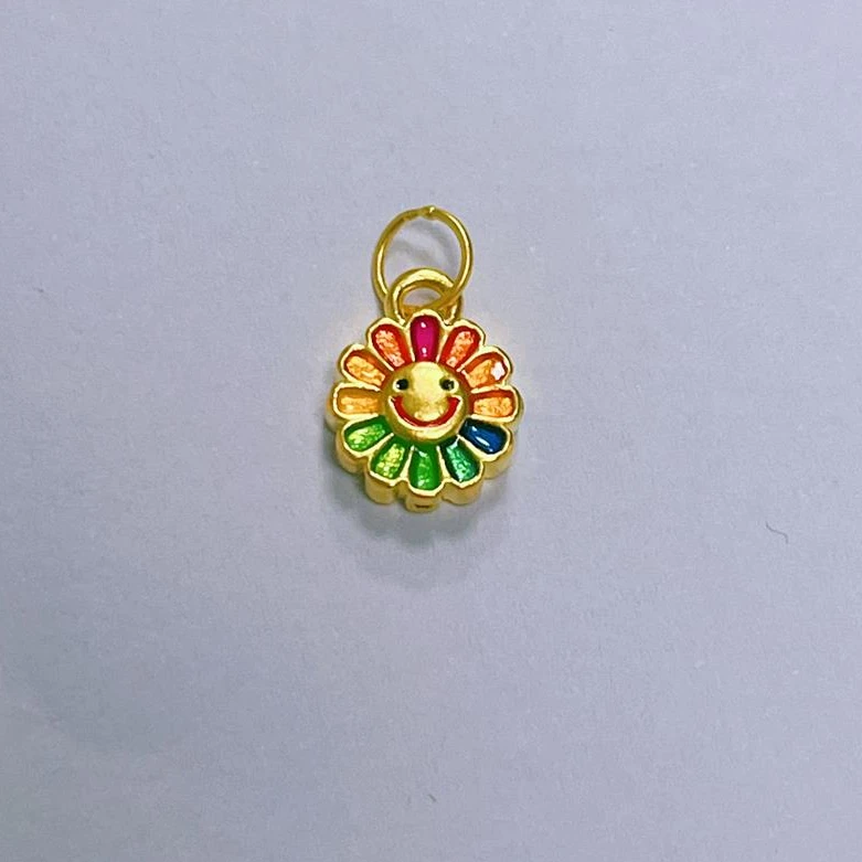 【露露专享】足金少女多巴胺太阳花吊坠 ZBHJD430七夕礼遇季