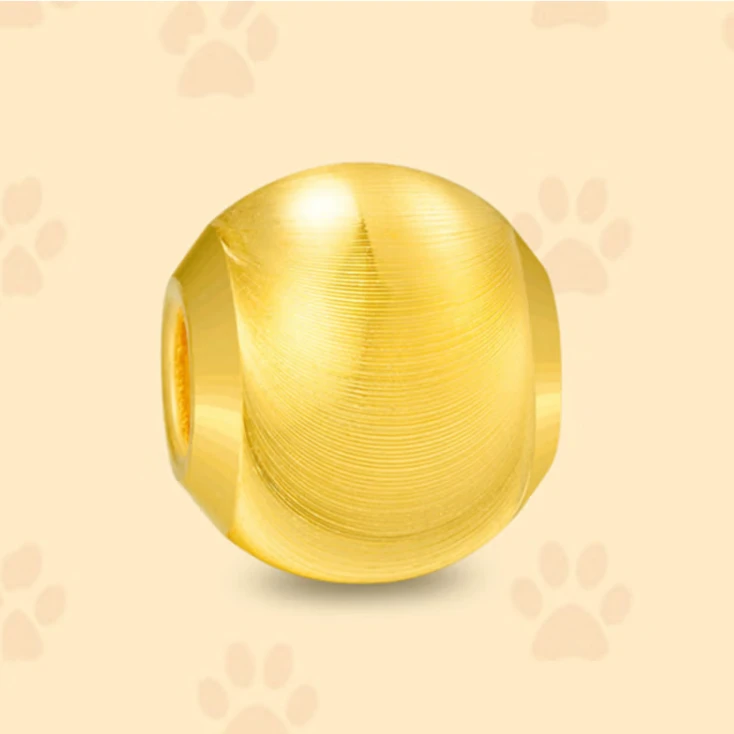 【露露专享】足金卡6MM猫眼珠（单颗珠不配绳不配链 ）20ZBHJD335