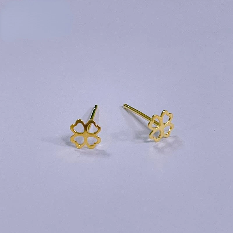 925银耳饰 【一潇专享】925银四叶草耳钉 YE842