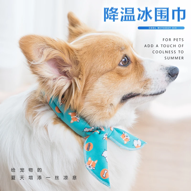 夏季降温宠物冰围脖狗狗猫咪防中暑外出用品夏天透气凉快脖套围巾