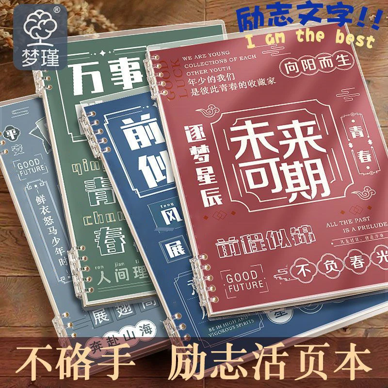 ins高颜值不硌手活页本b5笔记本子初高中生a5可拆卸替芯记事日记